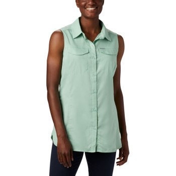 Columbia Silver Ridge Lite Sleeveless, Camisa Verde Menta Para Mujer | 416297-QWD